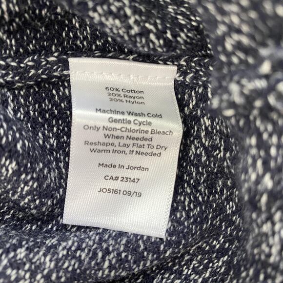 Talbots Sweater Womens 2X Petite Blue Marled Button Shoulder Boat Neck 2XP - Picture 8 of 11